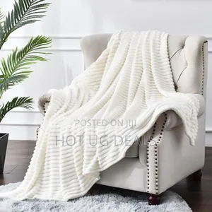 5*6 Double Face Soft Fleece Blanket - White