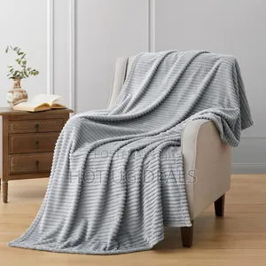5*6 Double Face Soft Fleece Blanket - Light Grey