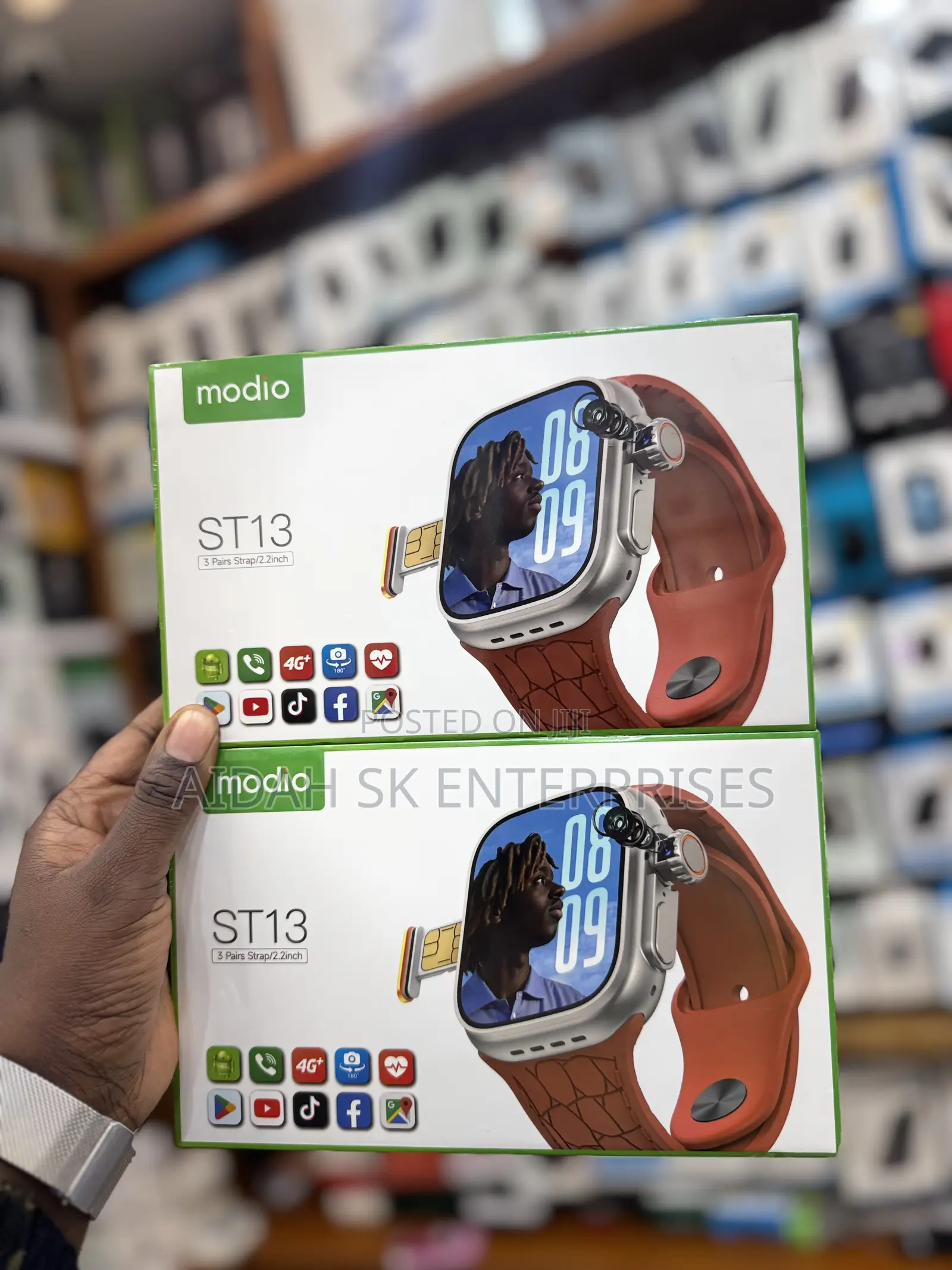 Modio St13 Smart Watch Full Screen Display With 4g Sim