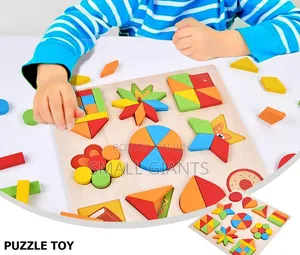 10 In1 Kids Educational Colourful Square Tangram Game Puzzle
