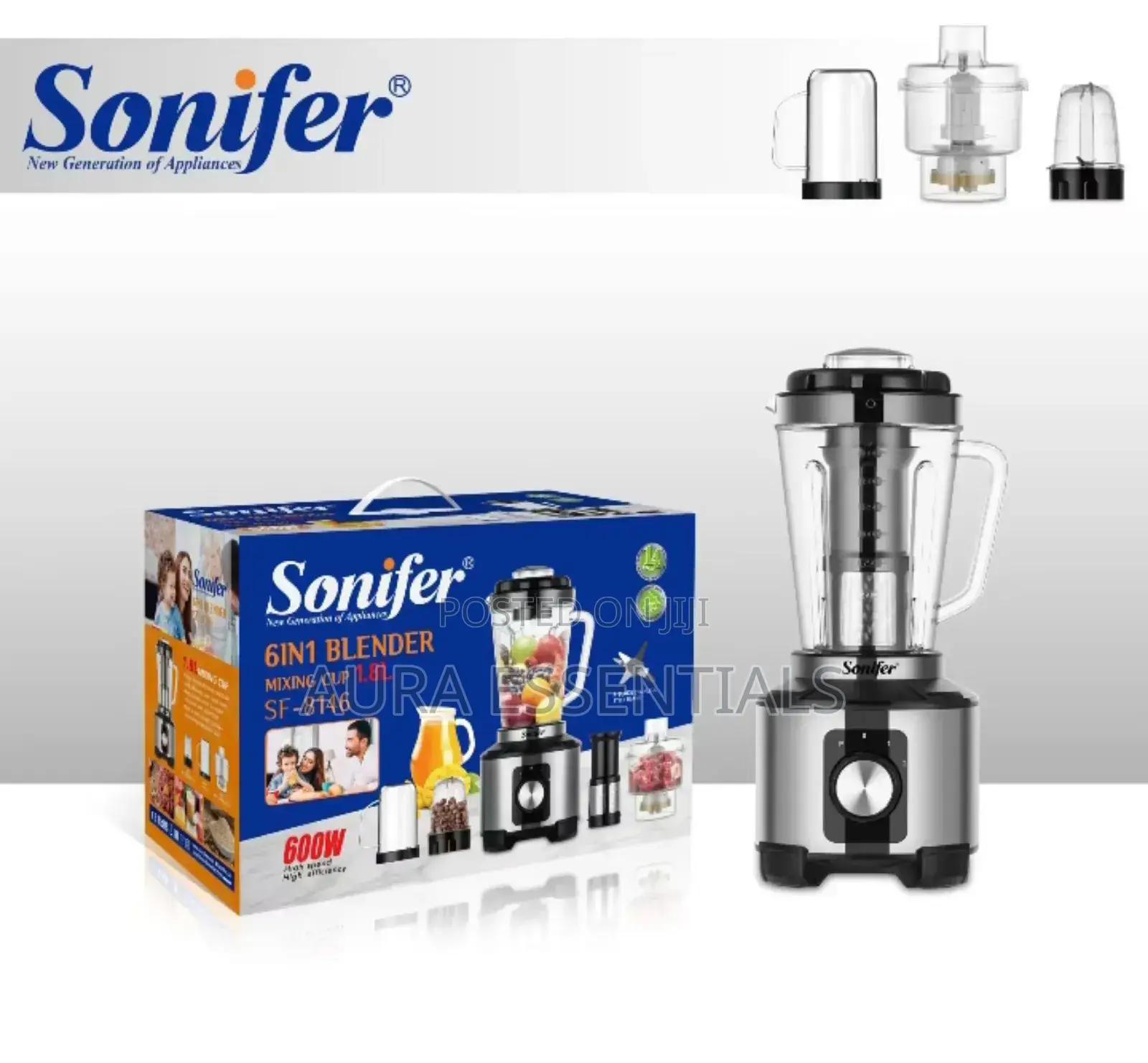 Sonifer Sf-8146 Home Kitchen 6 in 1 Multifunctional Mixer