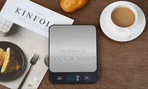 Quality Digital Home Kitchen Weight Scale, Silver and Black