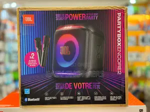 JBL Partybox Encore 2 Speaker 2 Wireless Mics 15h Battery