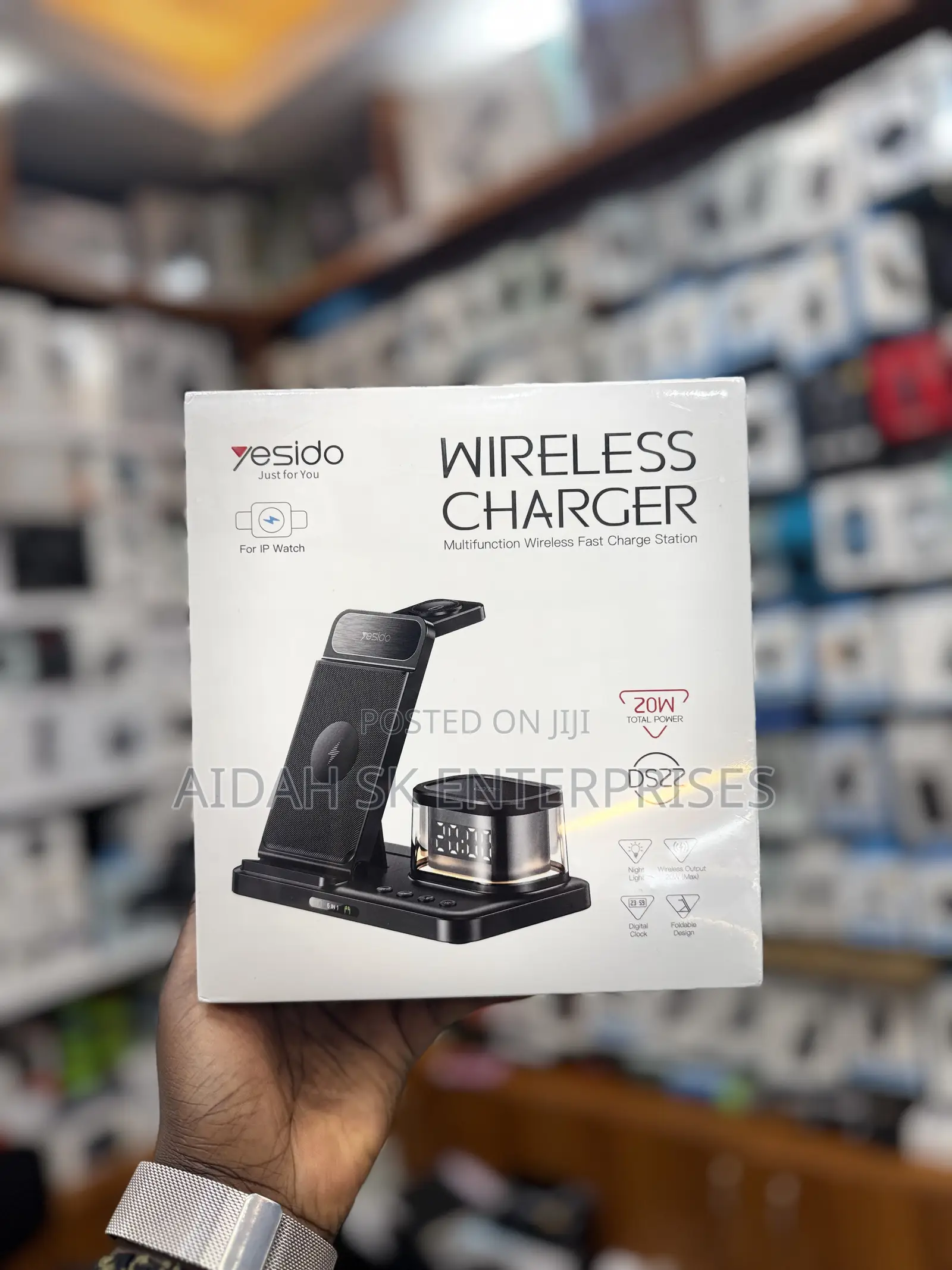 Ds22 5-in-1 15w Fast Charging Double Wireless Charger