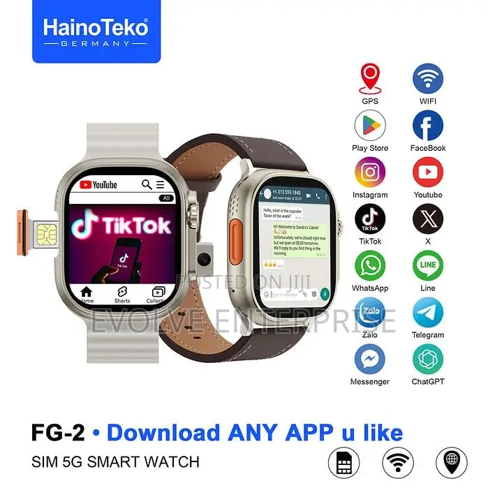 Hainoteko Fg-2 5g Android Smart Watch With 5g Sim Support