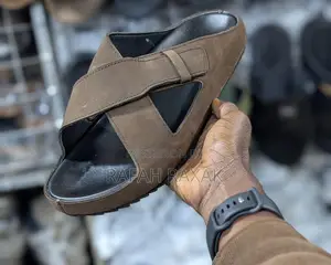 Original Dark Tan Zara  Cross Leather Sandals