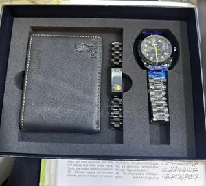 Men's Rolex Wrist Time Piece With Bracelet Wallet Gift Box