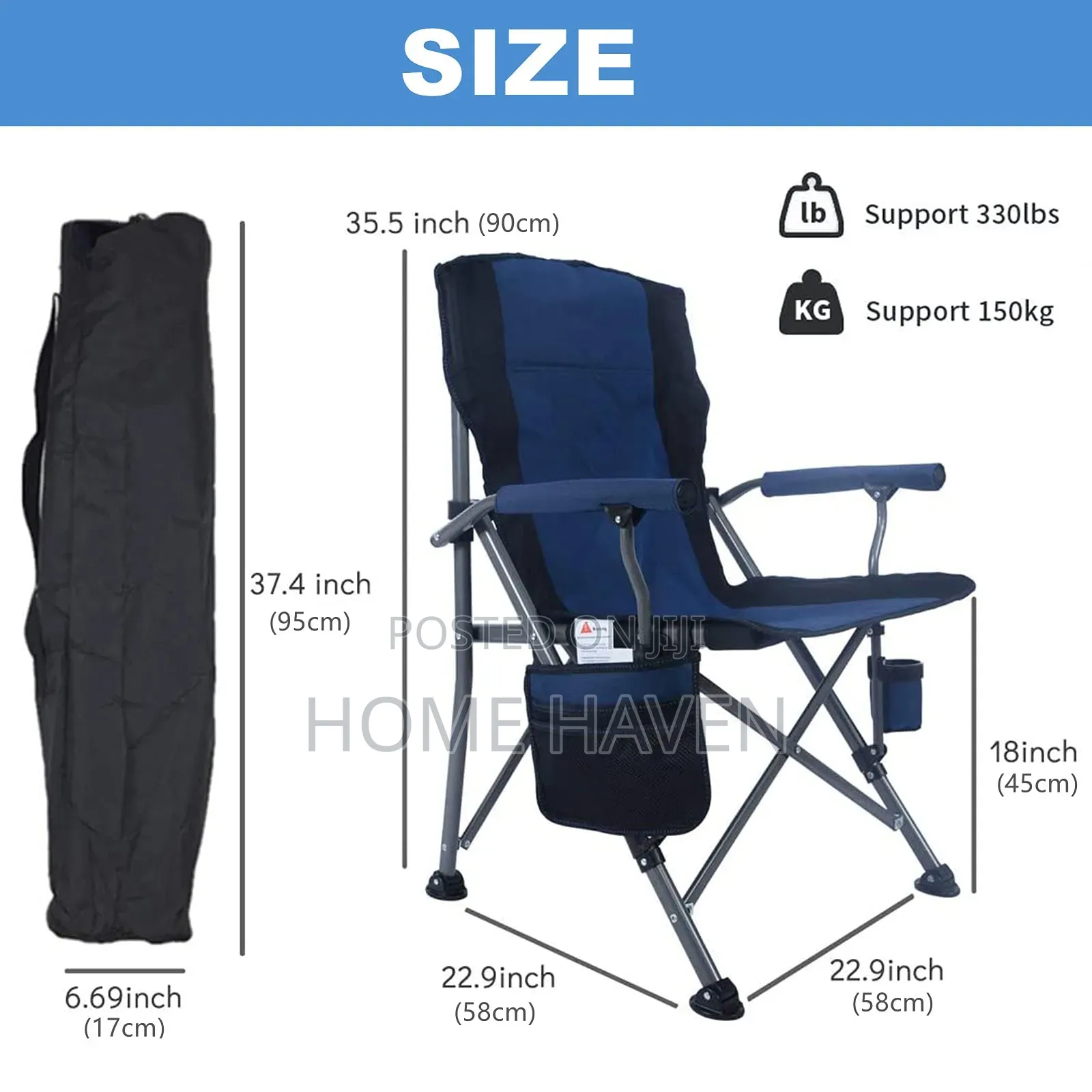 Heavy Duty Foldable Camping Chair