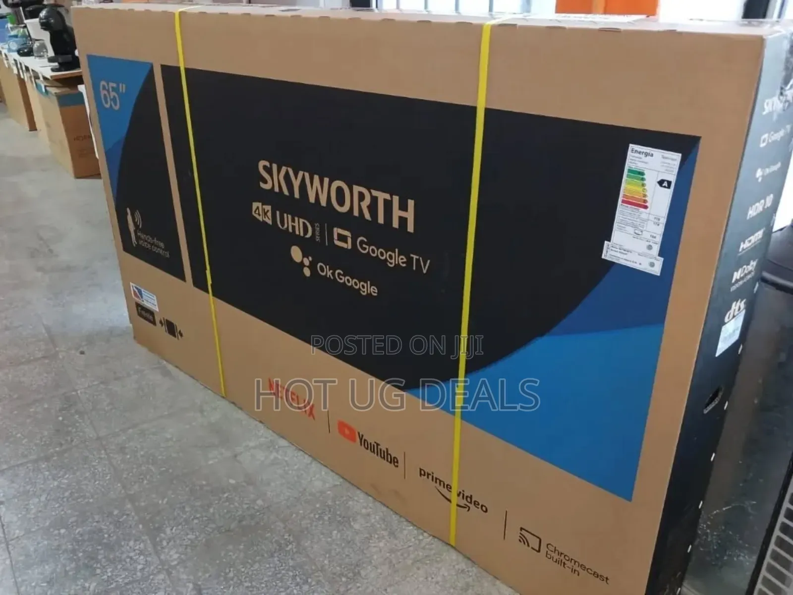 Skyworth 65-inch Smart Google Tv Uhd 4k, Bluetooth, Hdmi,Usb
