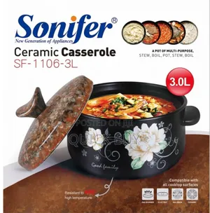Sonifer Ceramic Casserole, Model Sf-1106-3l