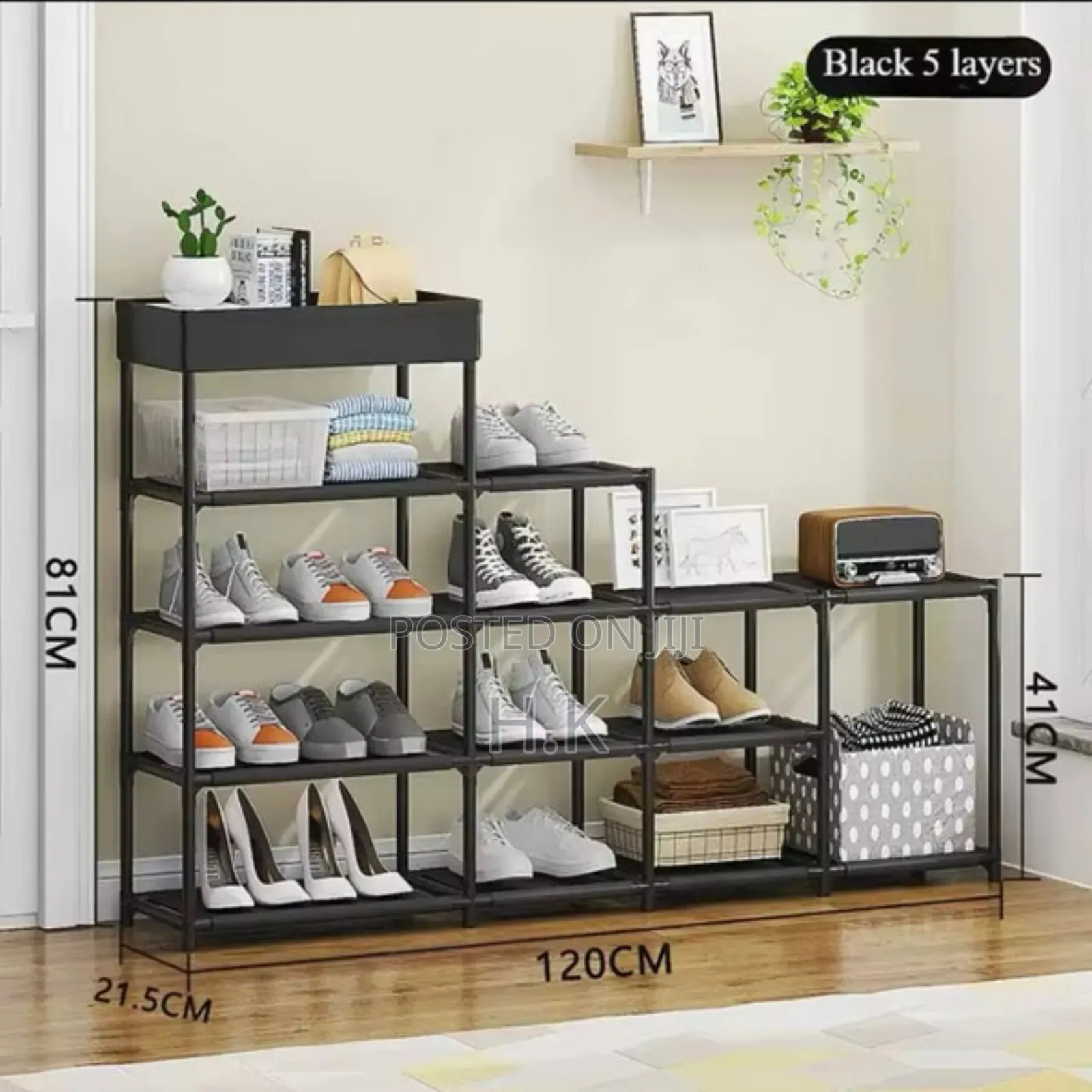 Multi-Tiered Shoe Rack