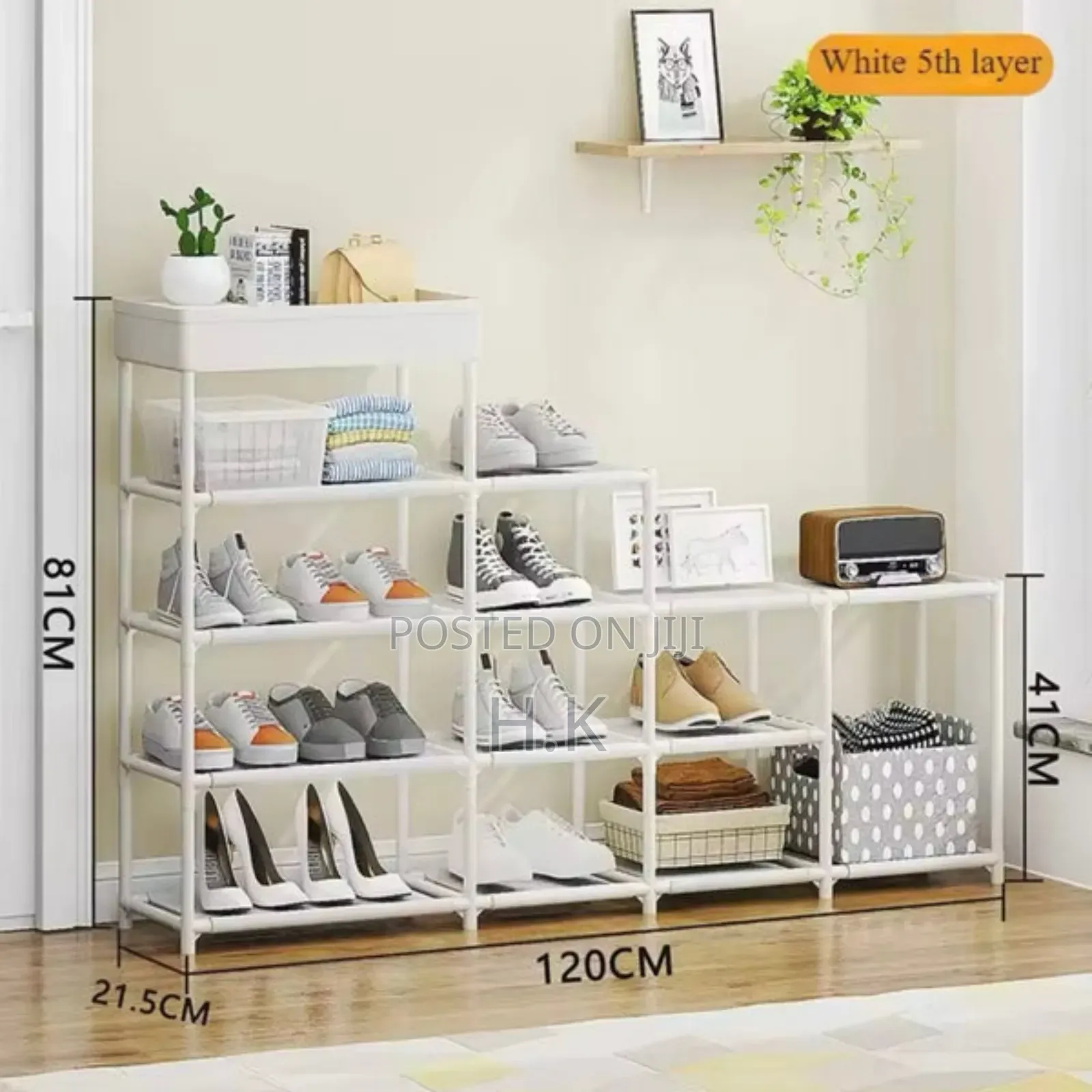 Multi-Tiered Shoe Rack