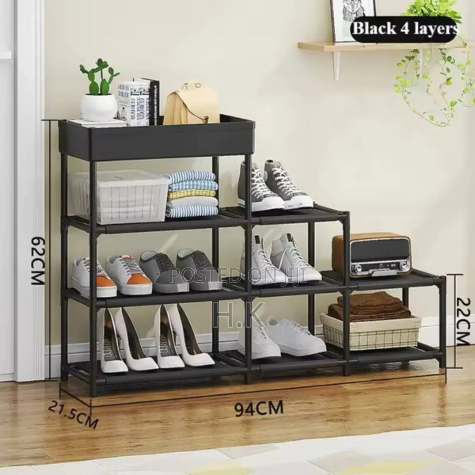 Multi-Tiered Shoe Rack