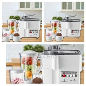 4 In1 Glass Food Processor,Extractor,Mixer, Blender-White.