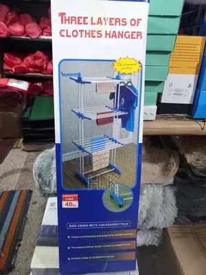3-Layers Clothes Hanger-W(75-126)Xd64xh170cm,
