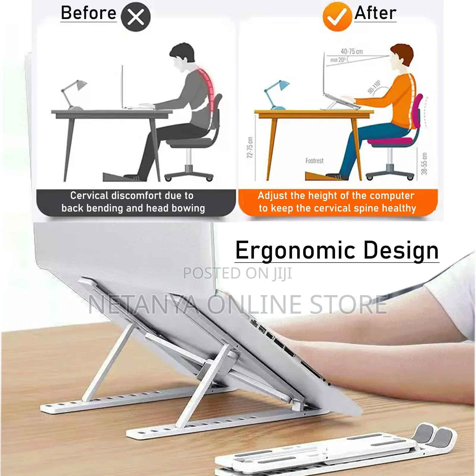 Portable Adjustable Laptop and Phone Holder