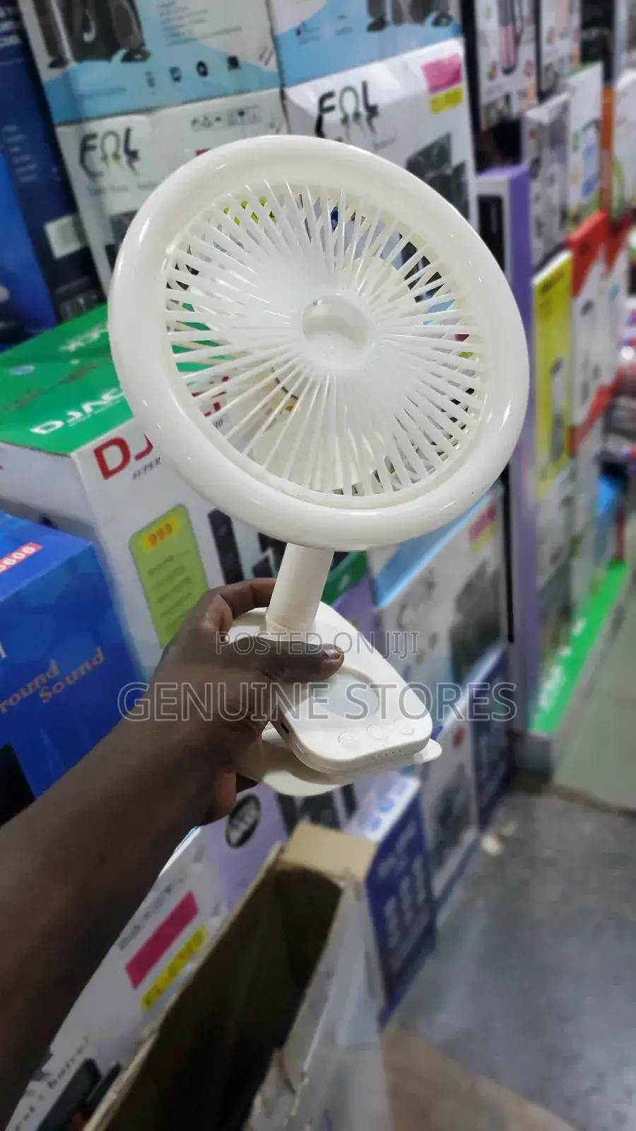 Portable Rechargeable Table Fan With Lighting.