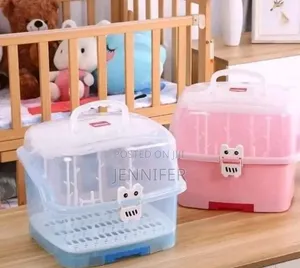 Portable Baby Bottle Drying Rack Storage Box