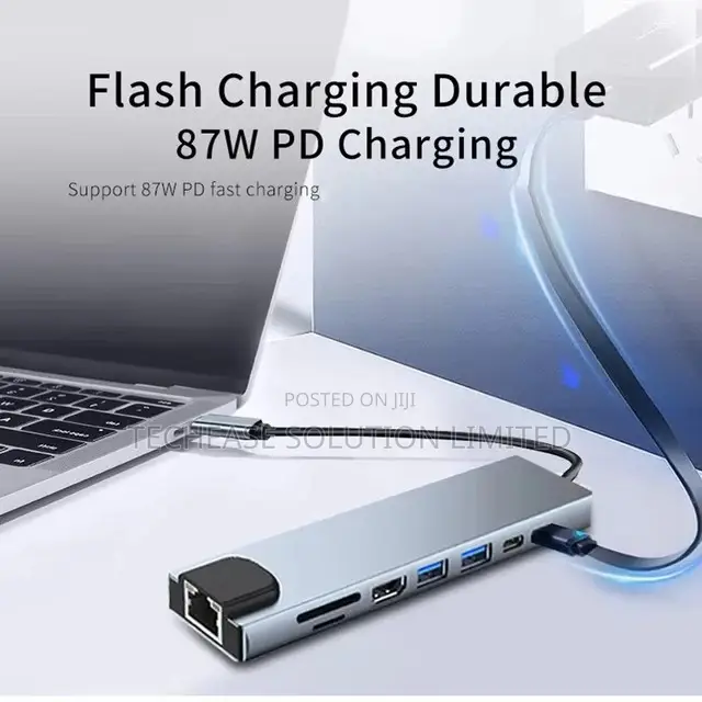 8-in-1 Usb-C Docking Station Hdmi Usb 3.0 for Macbook Laptop