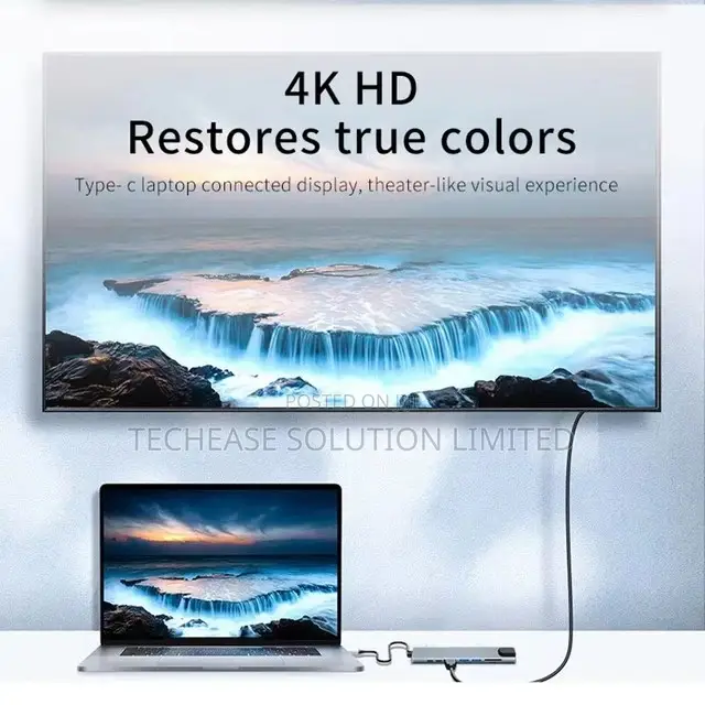 8-in-1 Usb-C Docking Station Hdmi Usb 3.0 for Macbook Laptop
