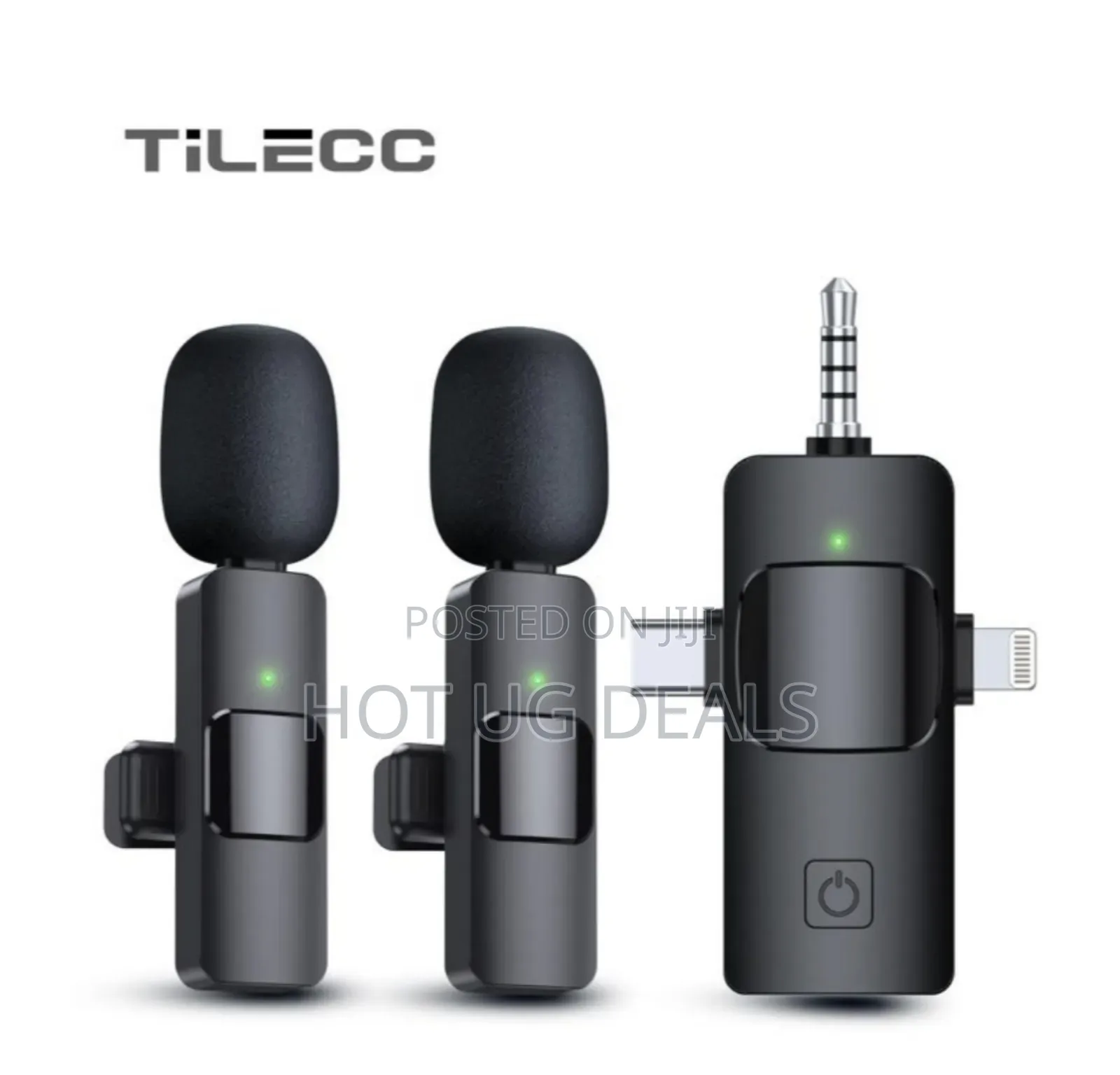 3-in-1 Wireless Lavalier Microphone System, iPhones & Type C