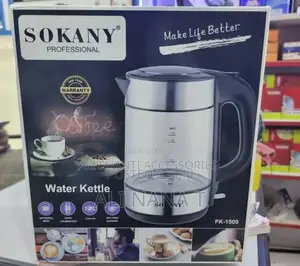 Sokany 1.7l Glass Water Kettle
