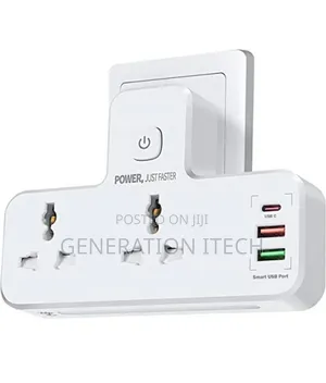 Power Socket With 2 Ac Ports and 1 Usb C Port