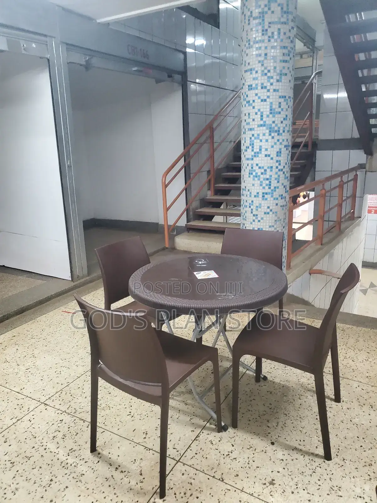 Dining Bamboo Table and Chairs Set 4people