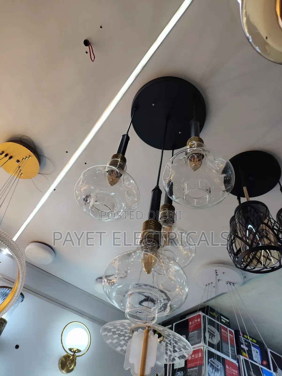 Pendant Ceiling Light With Plain White Glass