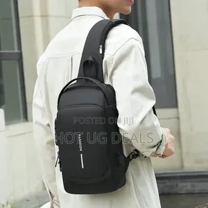 Chest Bag, Cross-body Bag-waterproof & Anti Theft- Black