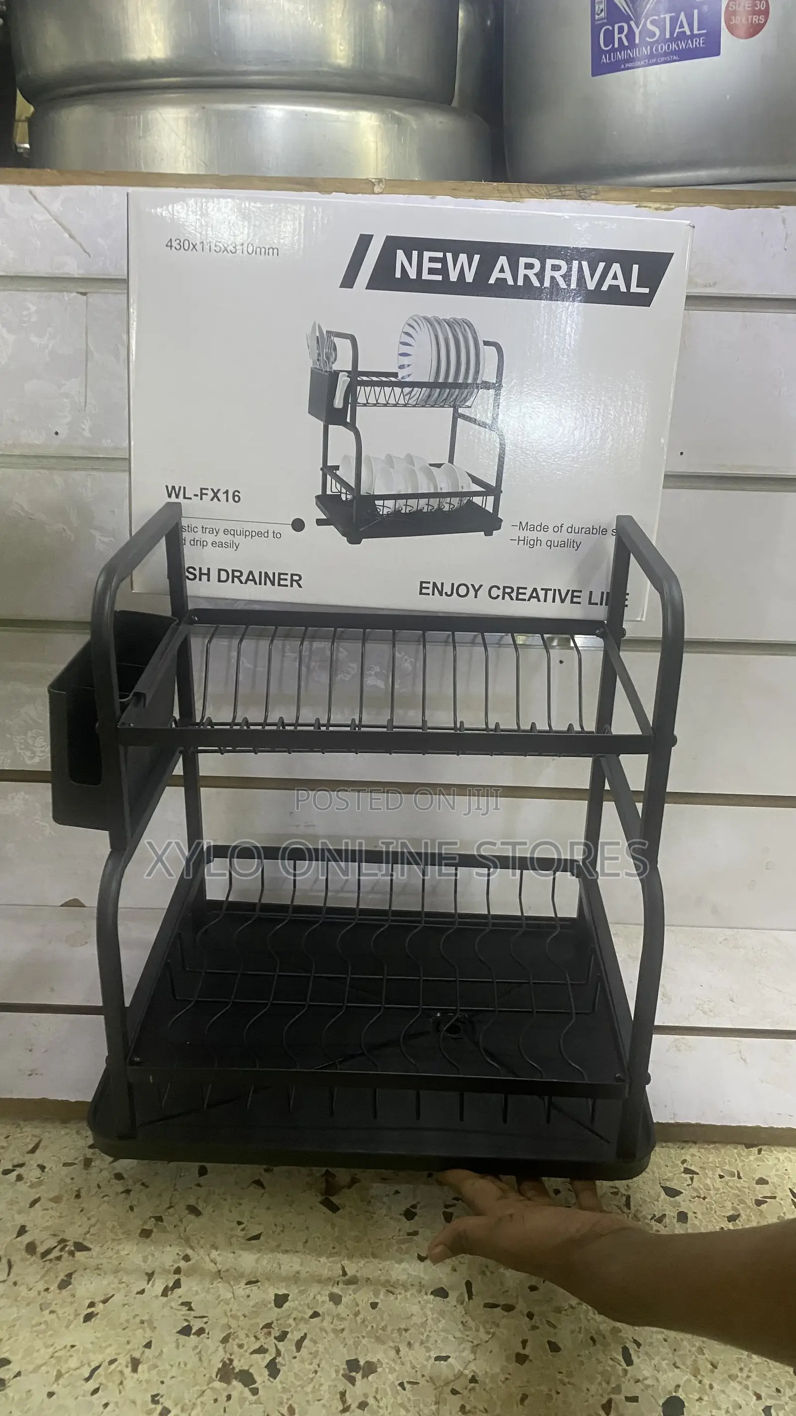A 2 Tier Kitchen Dish Drainer and Drying Rack