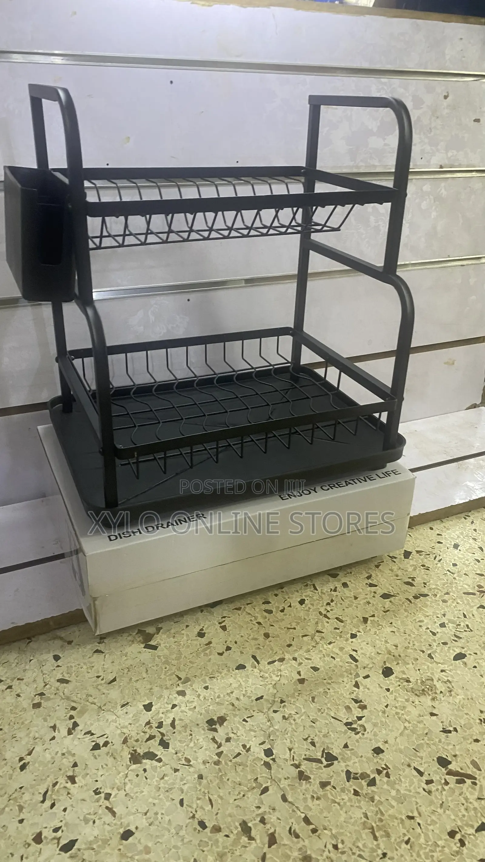 A 2 Tier Kitchen Dish Drainer and Drying Rack
