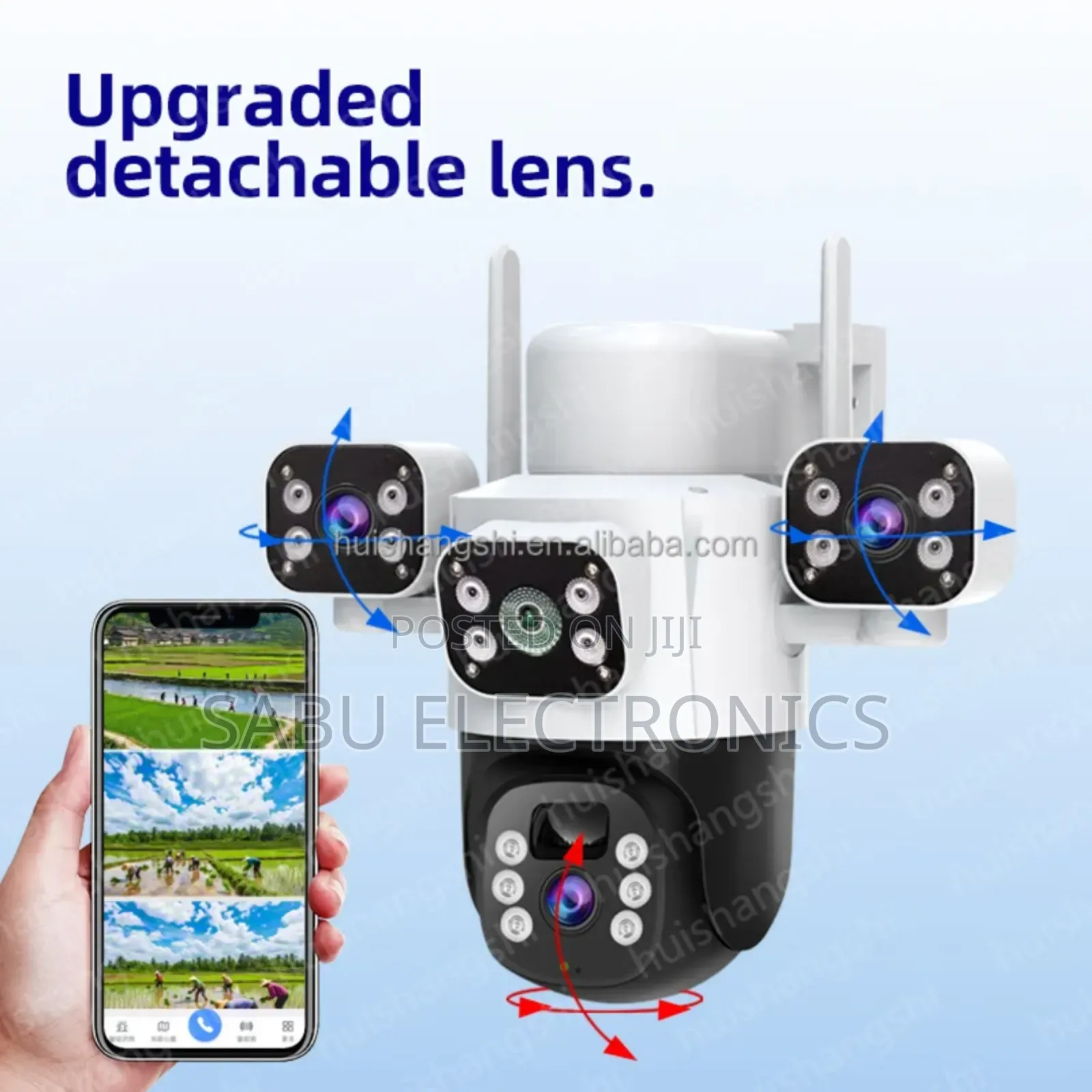 Eseecloud 4g Solar Security Camera 3 Lens Night Vision