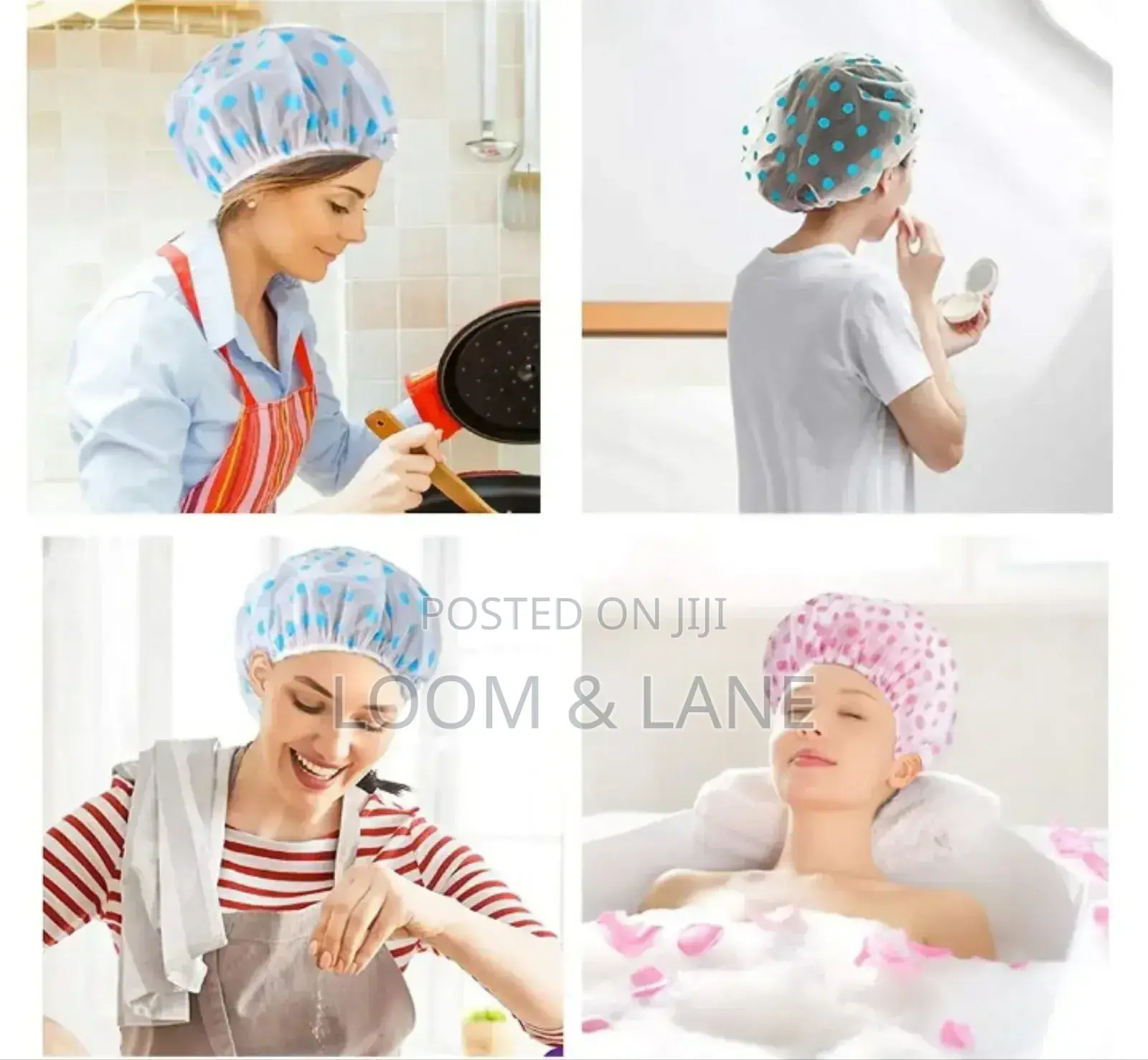 3pcs Bath and Shower Waterproof Caps