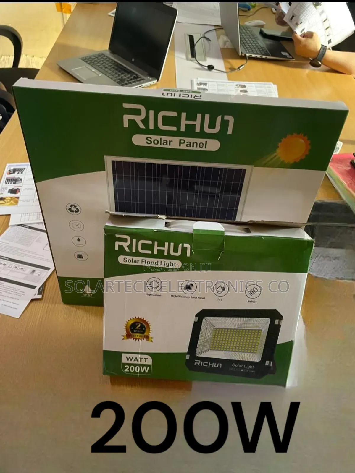 200w Automatic Richur Led Solar Flood Lights Sunk