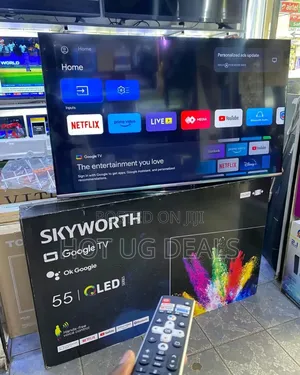 Skyworth 55 Inch Qled 4k Smart Google Tv  Chromecast- Black