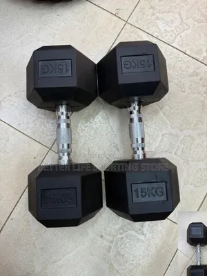Dumbbells 15 Kg Pair (2 Pcs) Hexagonal