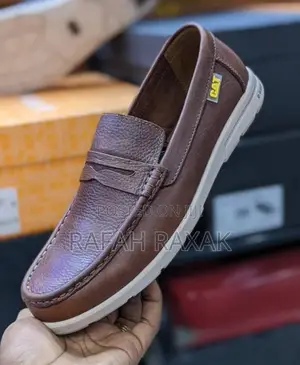 Original Men’S Brown Cat Casual Leather Low Shoes