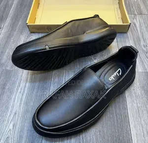 Original Men’S Black Clarks Casual Premium Leather Low Shoes