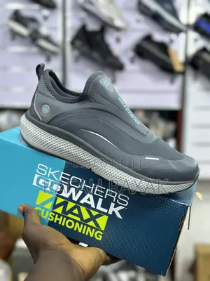 New Classic Grey Skechers Athletic Slip In’S Light Sneakers