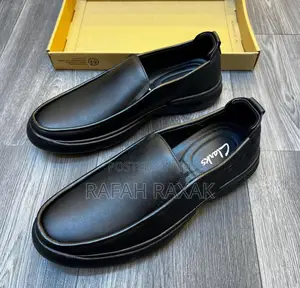 Men’S Designer Black Clarks Casual Leather Low Loafers