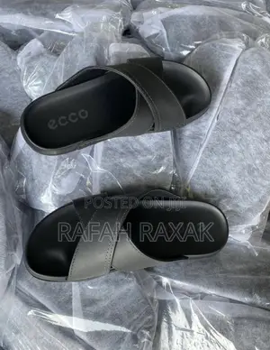 Original Men’S Black Ecco Cross Leather Sandals