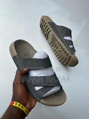 Men’S Classic Grey Double Straps Polox Sandals