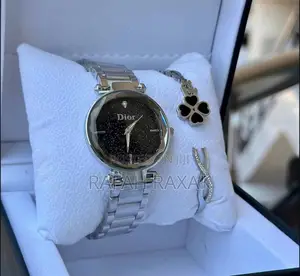 Original Women’S Silver Dior Watch & Bangle In Stock