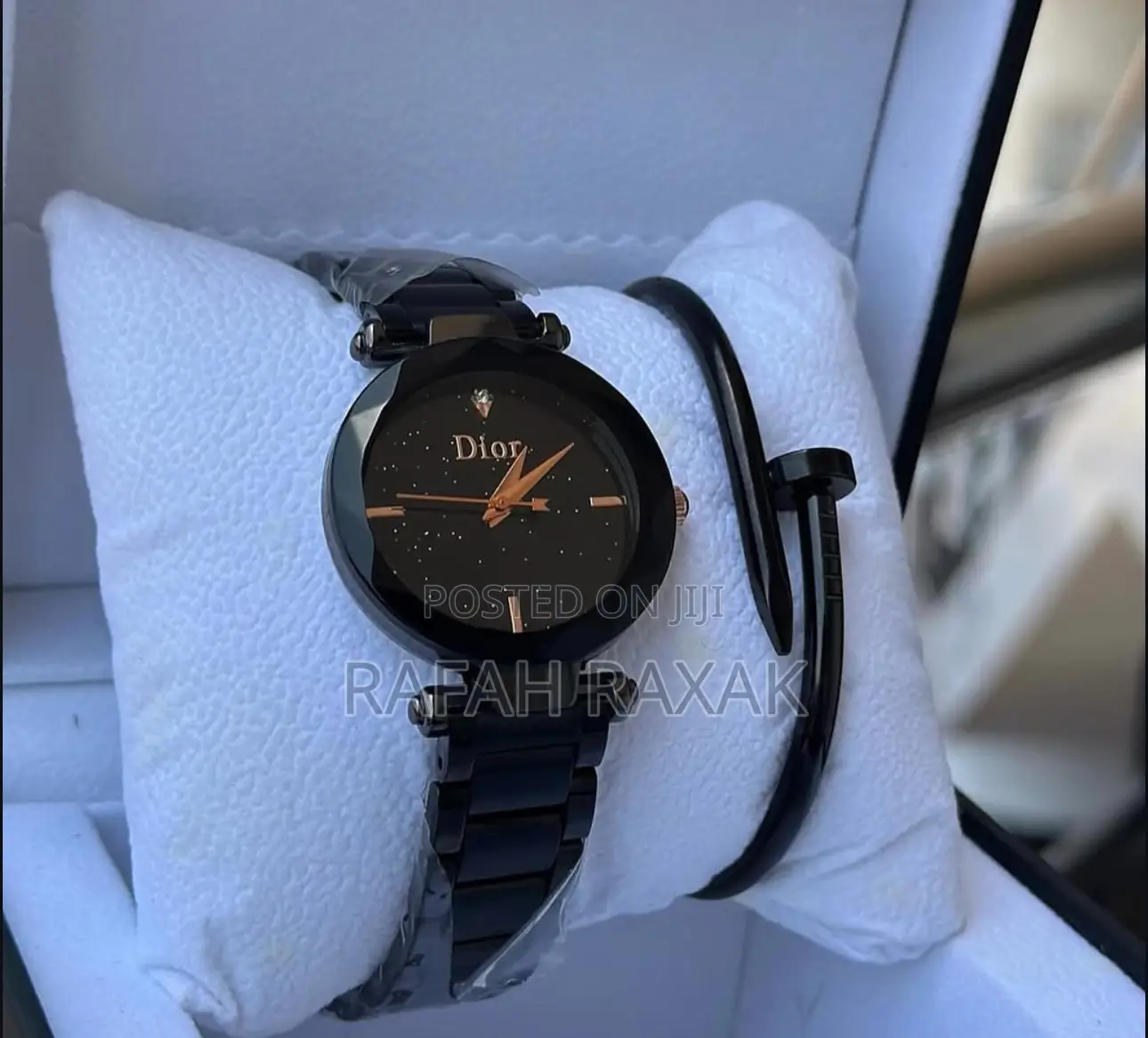Original Women’S Black Dior Watch & Bangle