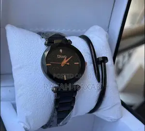Original Women’S Black Dior Watch & Bangle