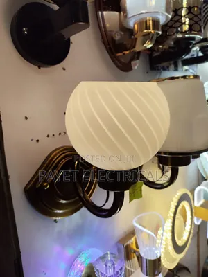 White and Brown Wall Light