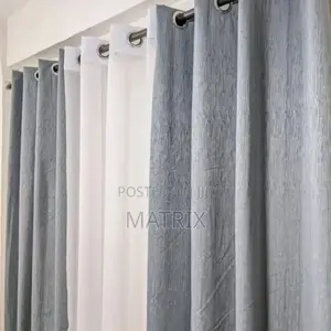 3 Pieces Curtains (2 Curtains and 1 Net)