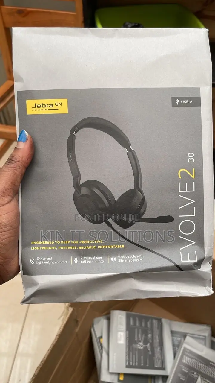 Jabra Evolve 20 Headset With Microphone.