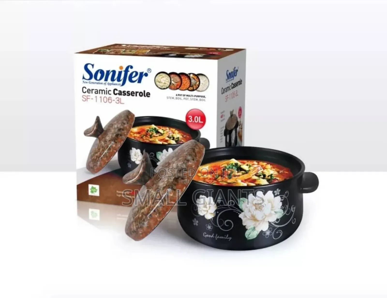 Sonifer Ceramic Casserole, Model Sf-1106-3l